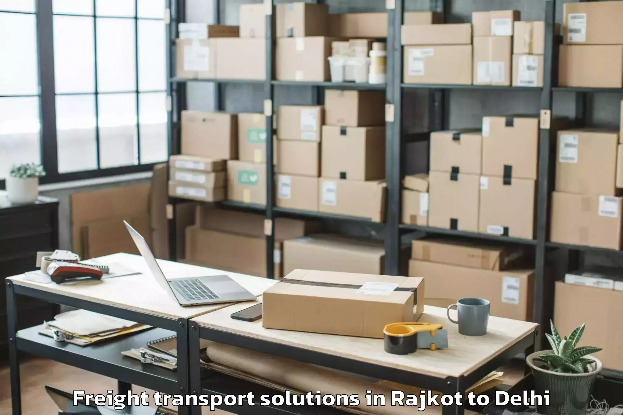 Trusted Rajkot to Sadar Bazar Freight Transport Solutions